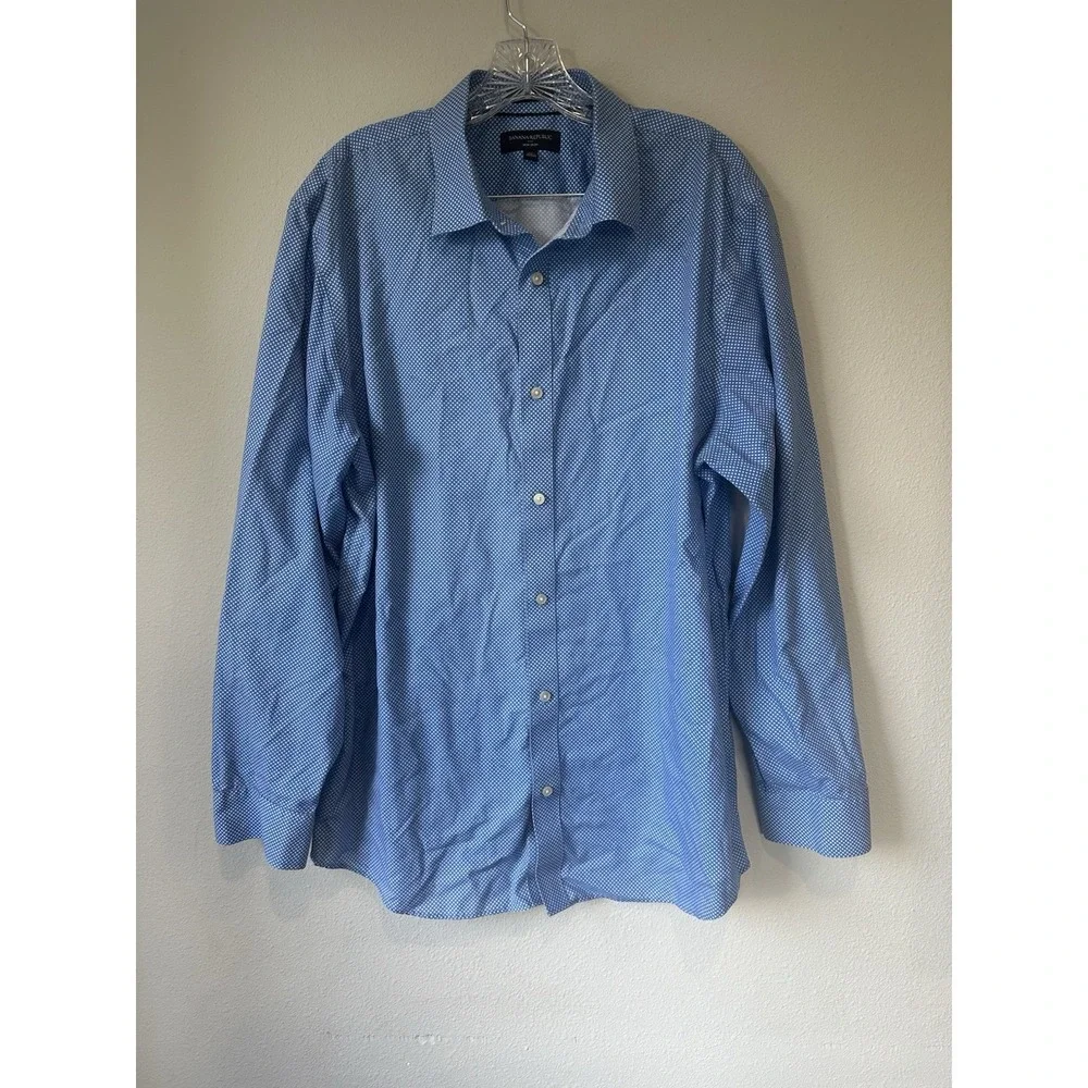 Banana Republic Men's XL Shirt Diamond Print Long Sleeve Button Up Non Iron Slim
